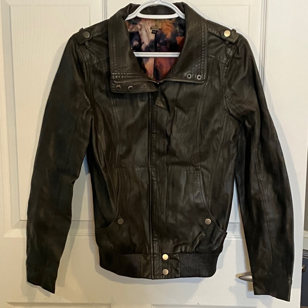 3/$15-Dark Gray Leather Jacket